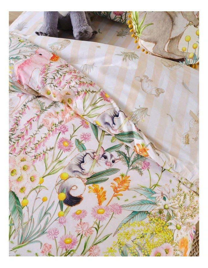 Linen House Kids Bush Folk Quilt Cover Set In Pink image 4