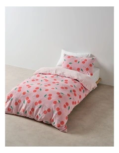 Cherrylicious Quilt Cover Set in Pink