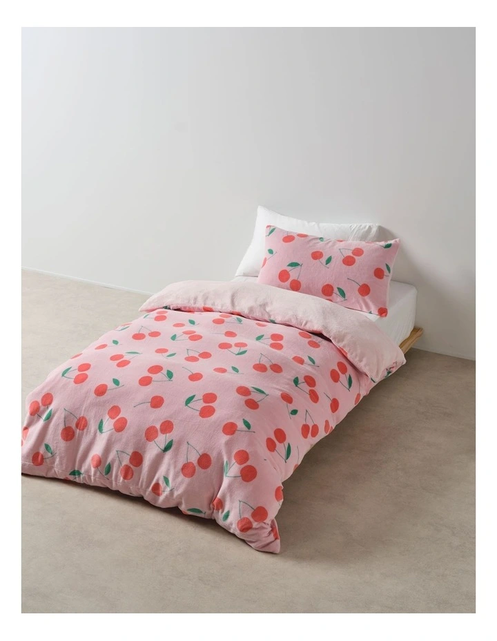 Cherrylicious Quilt Cover Set in Pink image 1