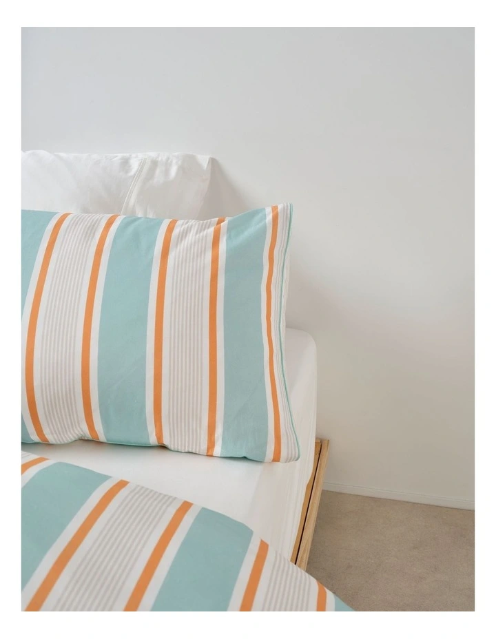 Sailor Stripe Cotton Percale Quilt Cover Set in Blue image 4