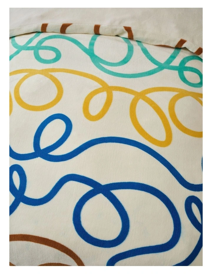 Squiggle Quilt Cover Set in Multi image 2