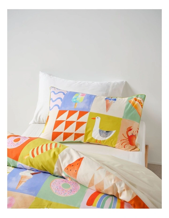 Ice Cream Sundays Cotton Percale Quilt Cover Set In Multi image 2