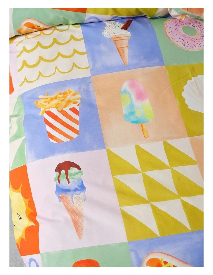 Ice Cream Sundays Cotton Percale Quilt Cover Set In Multi image 3