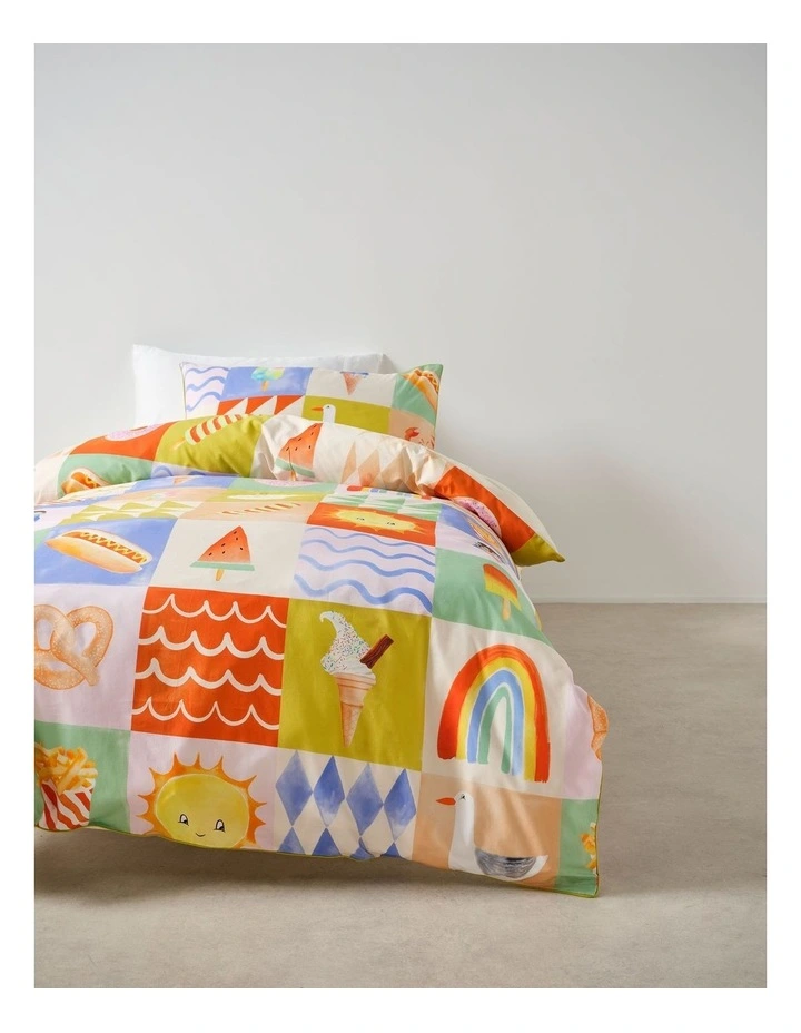 Ice Cream Sundays Cotton Percale Quilt Cover Set In Multi image 4