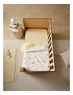 Mini Farm Cot Coverlet In Butter
