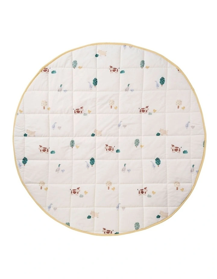 Mini Farm Cot Coverlet In Butter image 2