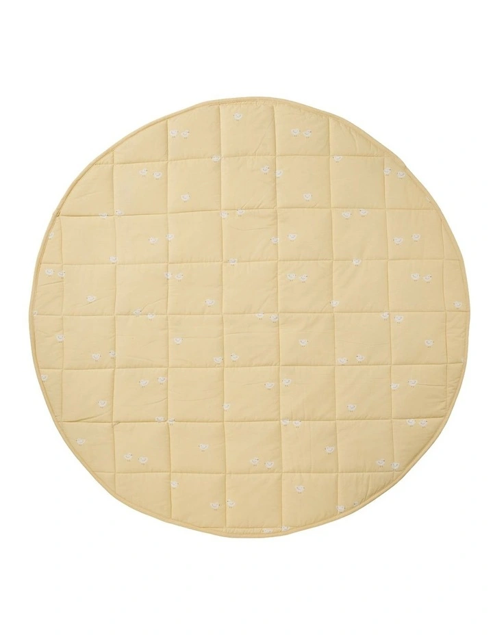 Mini Farm Cot Coverlet In Butter image 3