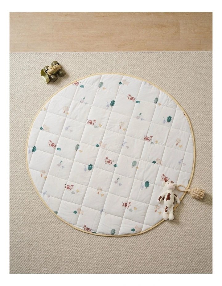 Mini Farm Cot Coverlet In Butter image 4