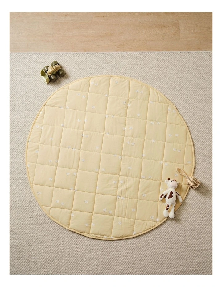 Mini Farm Cot Coverlet In Butter image 5