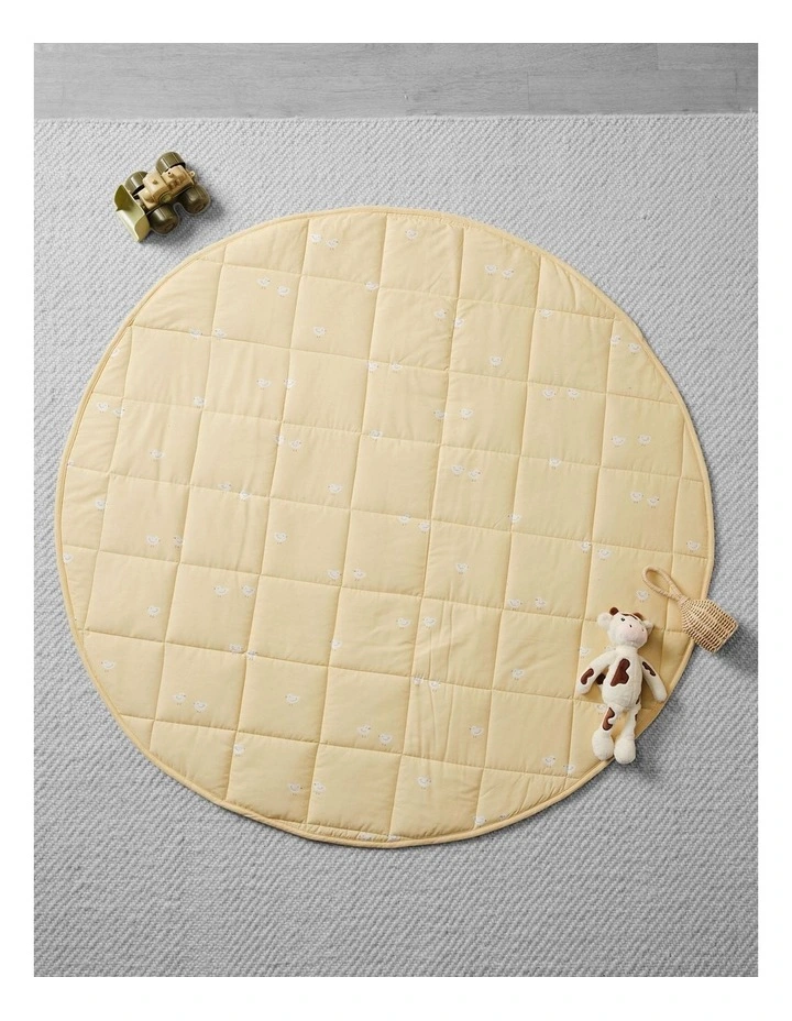 Mini Farm Cot Coverlet In Butter image 5