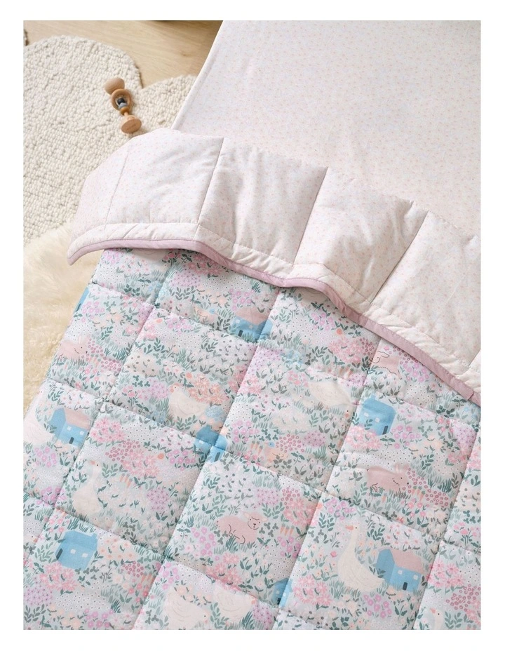 Lottie Cot Coverlet in Multi image 2
