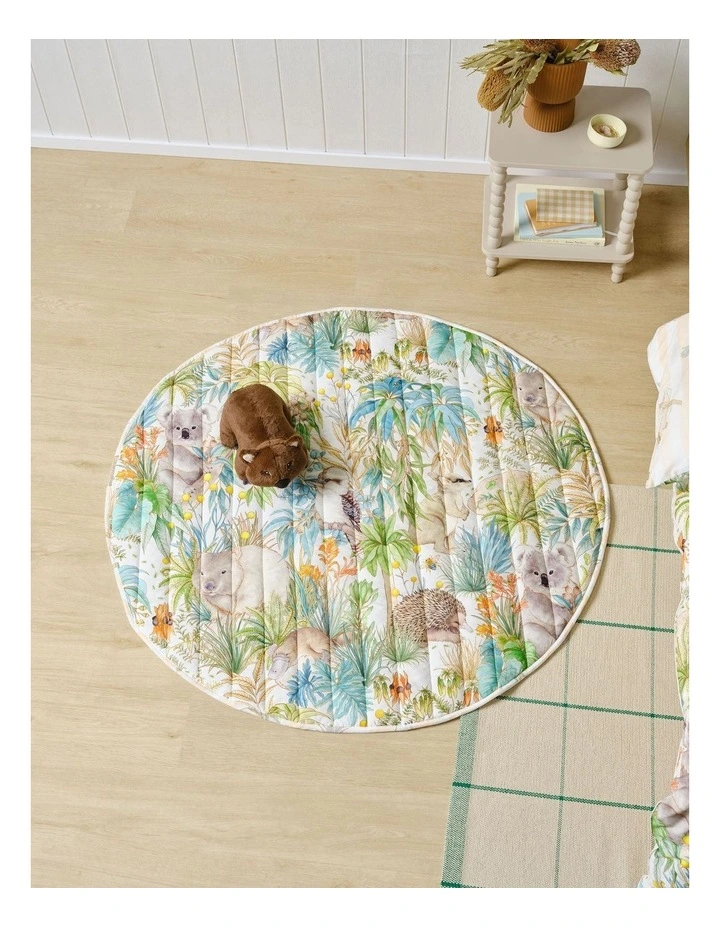 Linen House Kids Gum Leaf Gully Playmat In Green image 3