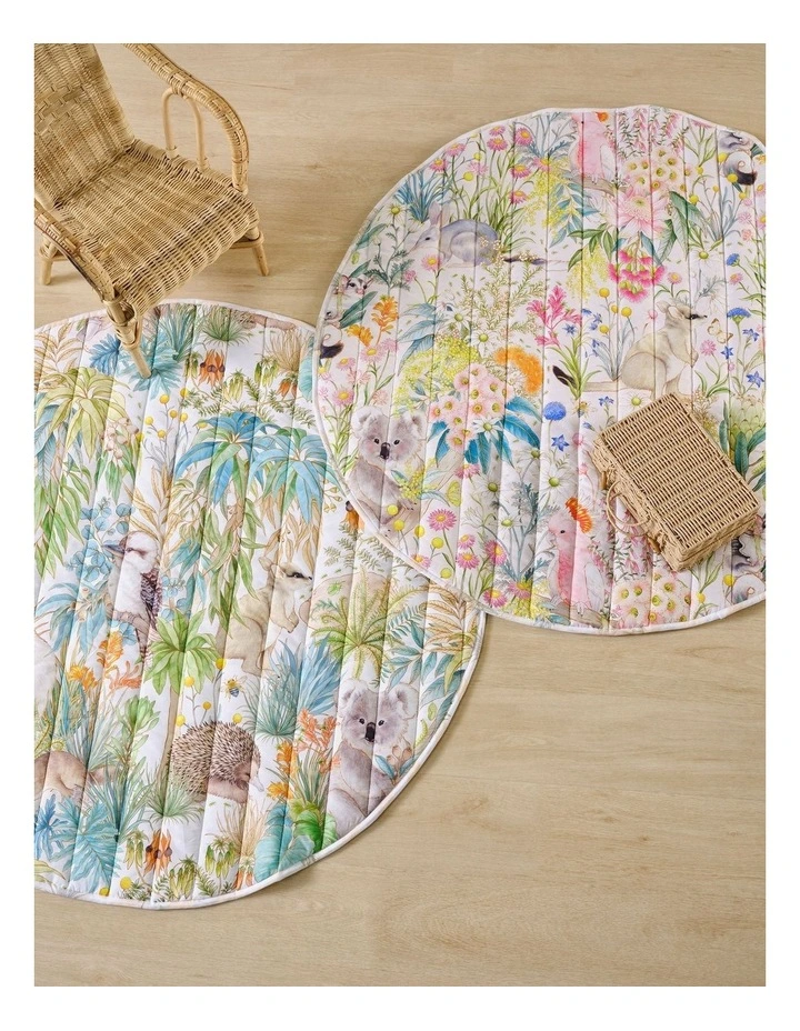 Linen House Kids Gum Leaf Gully Playmat In Green image 5