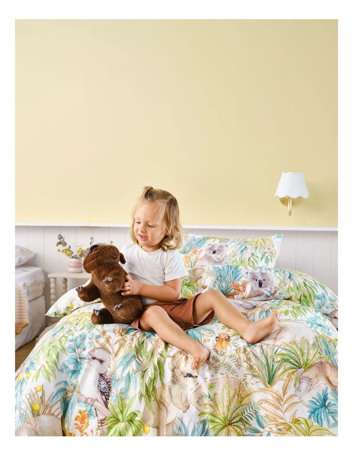 Linen House Kids William Wombat Novelty Cushion In Brown image 3