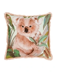 Linen House Kids Kevin Koala Cushion 50x50cm In Green