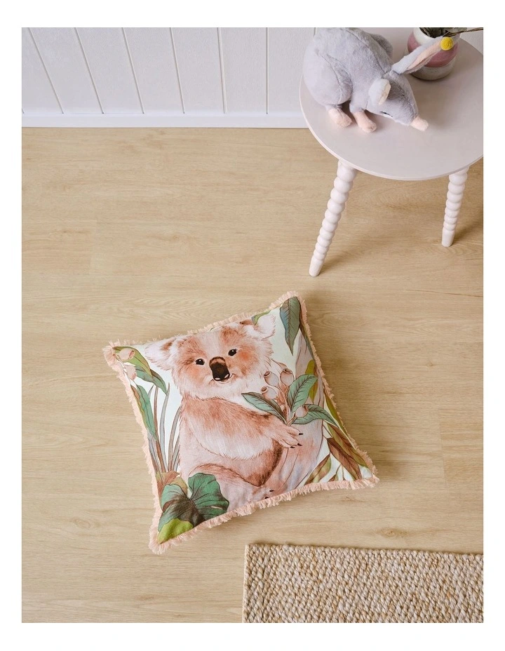 Linen House Kids Kevin Koala Cushion 50x50cm In Green image 2