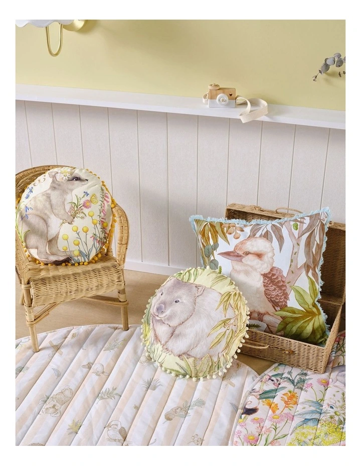 Linen House Kids Kirby Kookaburra Cushion 50x50cm In Blue image 2