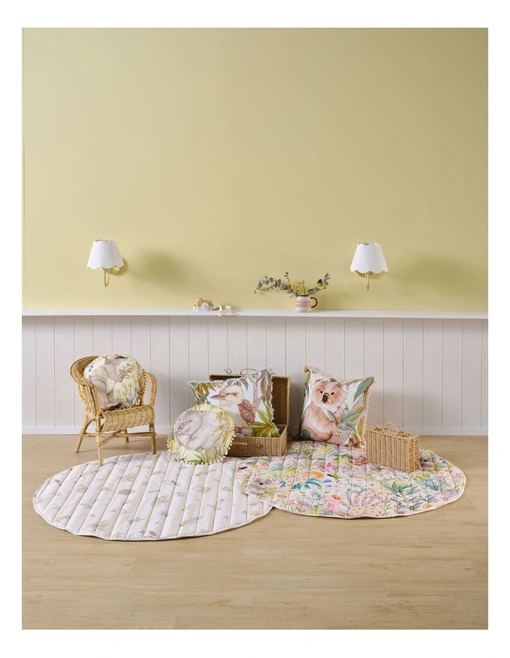 Linen House Kids William Wombat 40cm Round Cushion In Green image 4