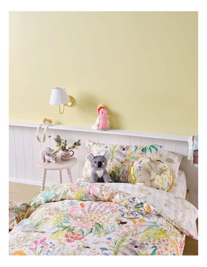 Linen House Kids Wilma Wallaby 40cm Round Cushion In Yellow image 4