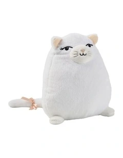 Cuddly Catie Novelty Cushion in White