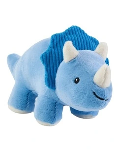 Terence Triceratops Novelty Cushion In Blue