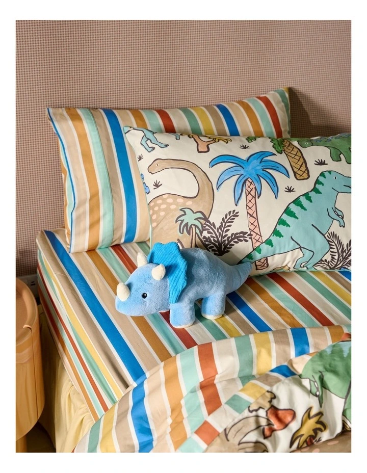Terence Triceratops Novelty Cushion In Blue image 2