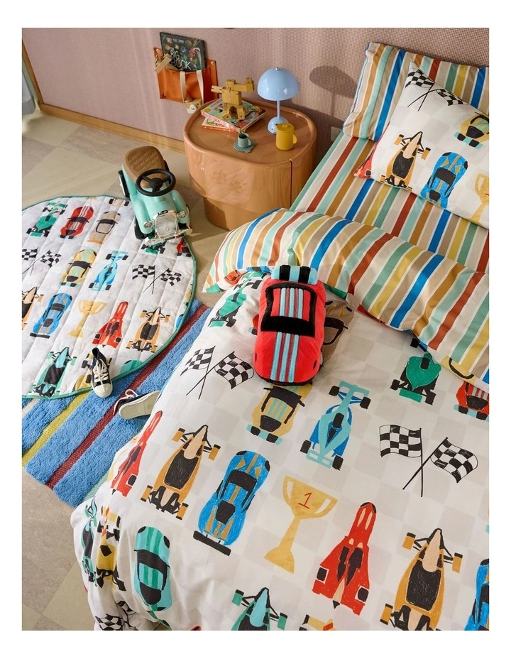 Reggie Race Car Novelty Cushion In Red image 3