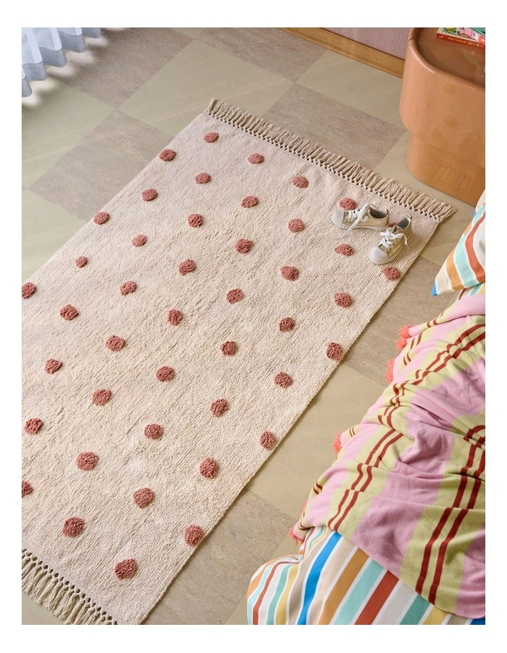Confetti Cotton Tufted Floor Rug In Blush image 2