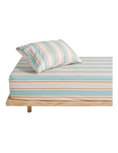 Sailor Stripe Cotton Percale Combo Sheet Set in Blue