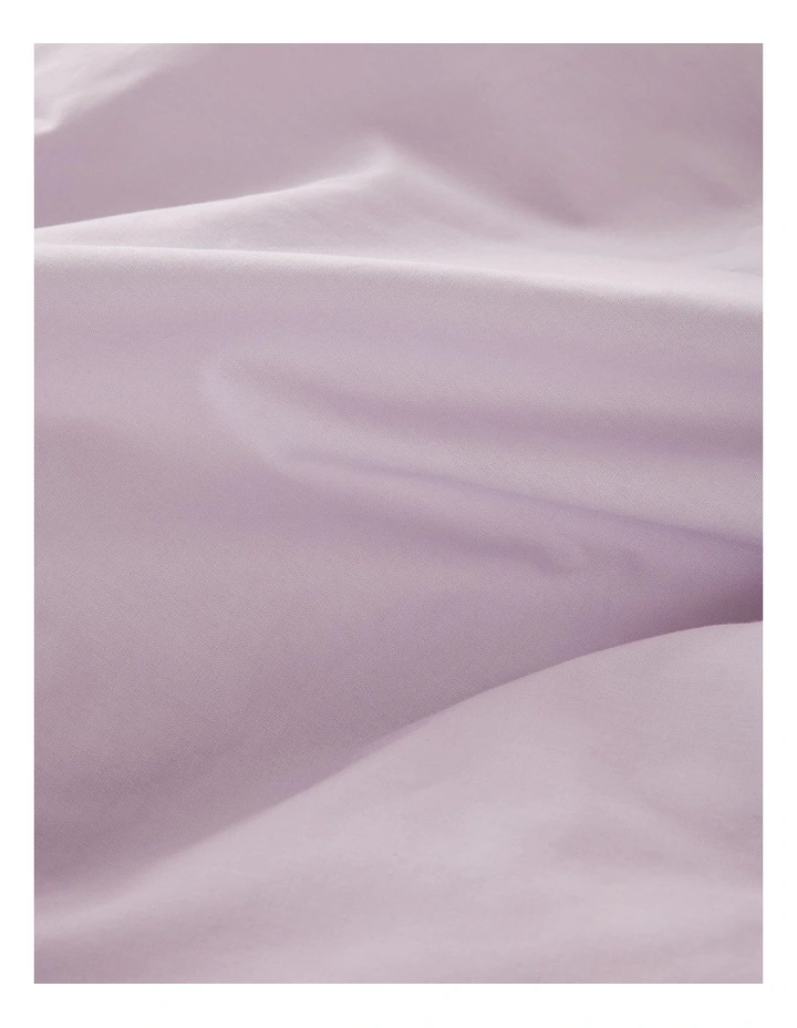 Leo Washed Cotton Flat Sheet in Lilac image 3