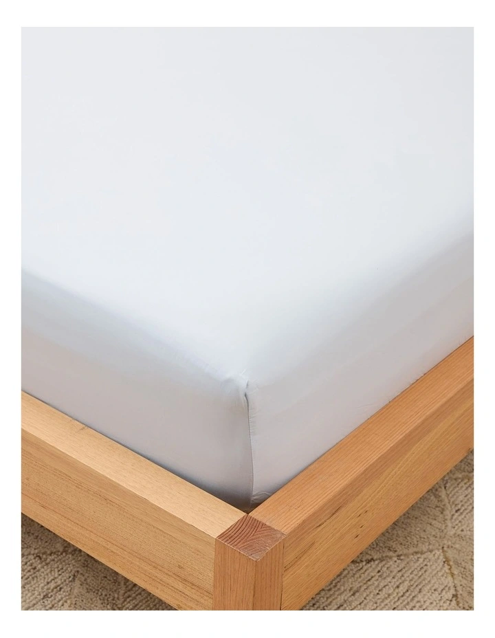 Eden Cotton Fitted Sheet in Sky image 1