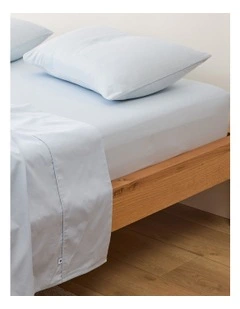 Eden Cotton Flat Sheet in Sky