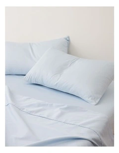 Eden Cotton Standard Pillowcase Pair in Sky