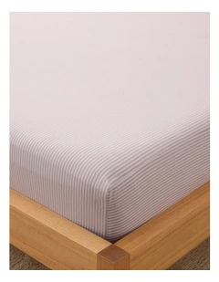Leo Washed Cotton Fitted Sheet in Rue