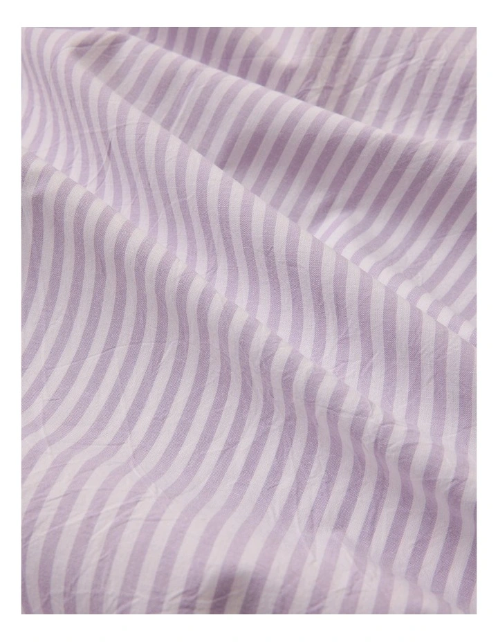 Leo Washed Cotton Flat Sheet in Purple image 3
