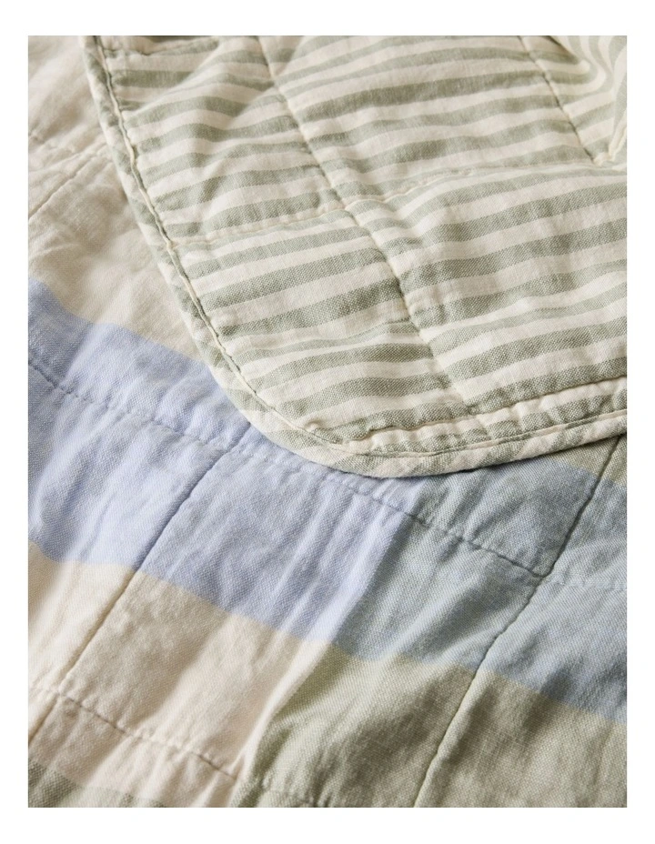 Rory Washed Cotton European Pillowcase Pair in Jordan Gingham image 3