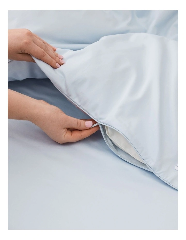 Eden Cotton Quilt Cover Set in Sky image 2