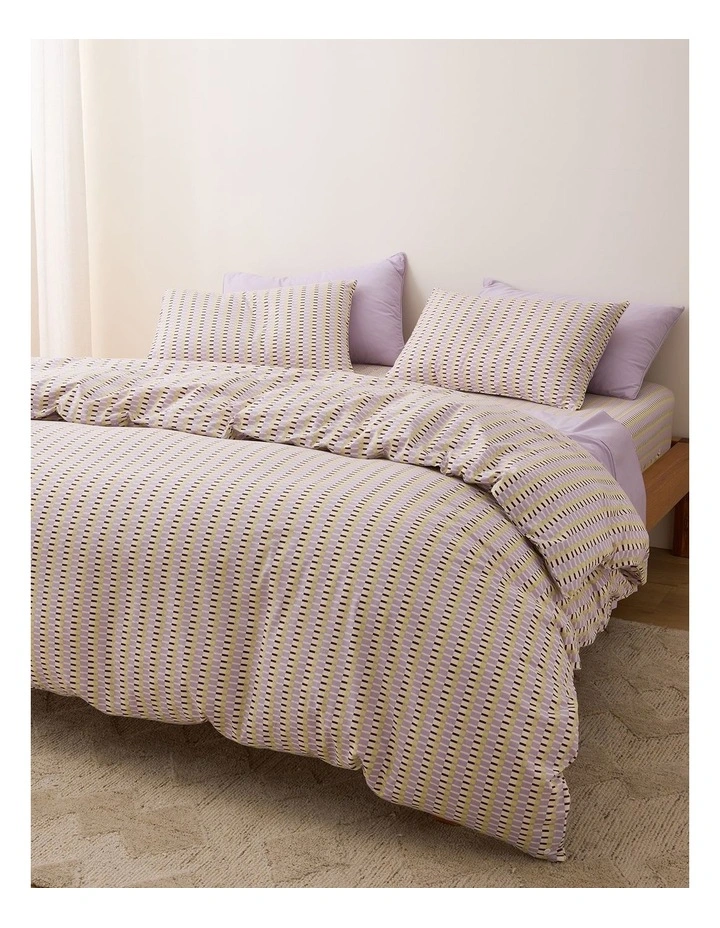 Leo Washed Cotton Quilt Cover Set in Boden image 1