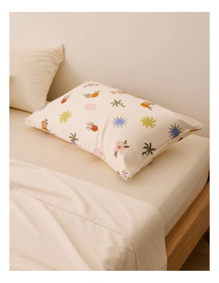 Fleur Silk Pillowcase in Dahlia image 1