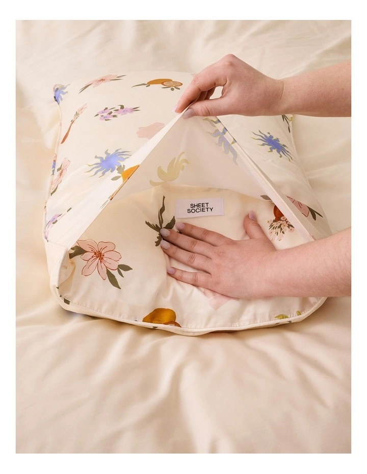 Fleur Silk Pillowcase in Dahlia image 2