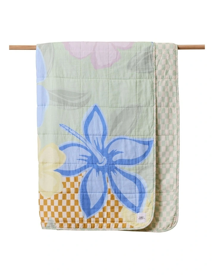 Rory Washed Cotton Large Blanket in Lola image 1