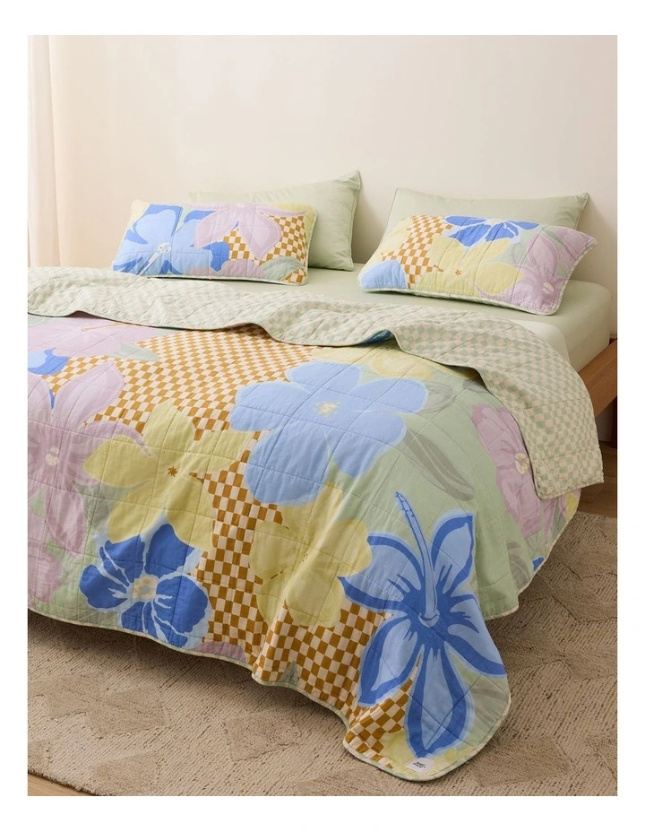 Rory Washed Cotton Large Blanket in Lola image 3