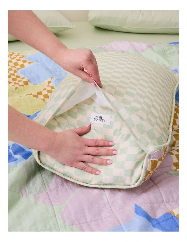 Rory Washed Cotton Standard Pillowcase Pair in Lola image 2