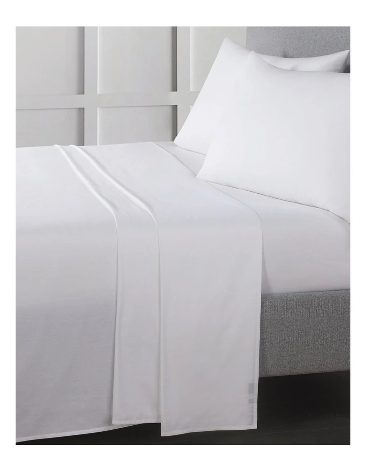 Pure Cotton Sheet Set in Bright White image 1