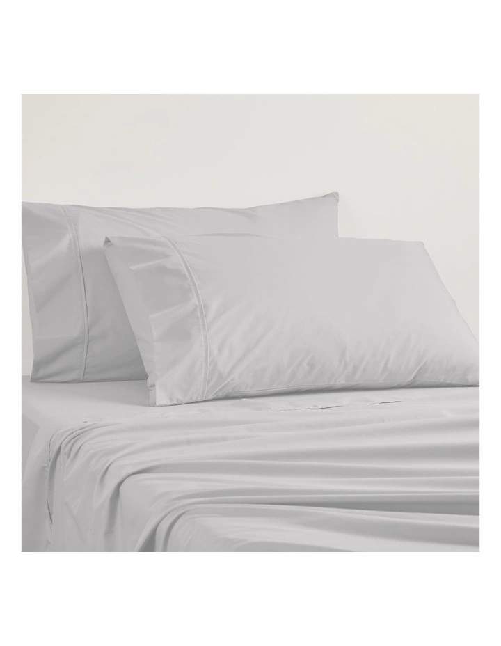 400TC Egyptian Cotton Sateen Sheeting in Silver image 1