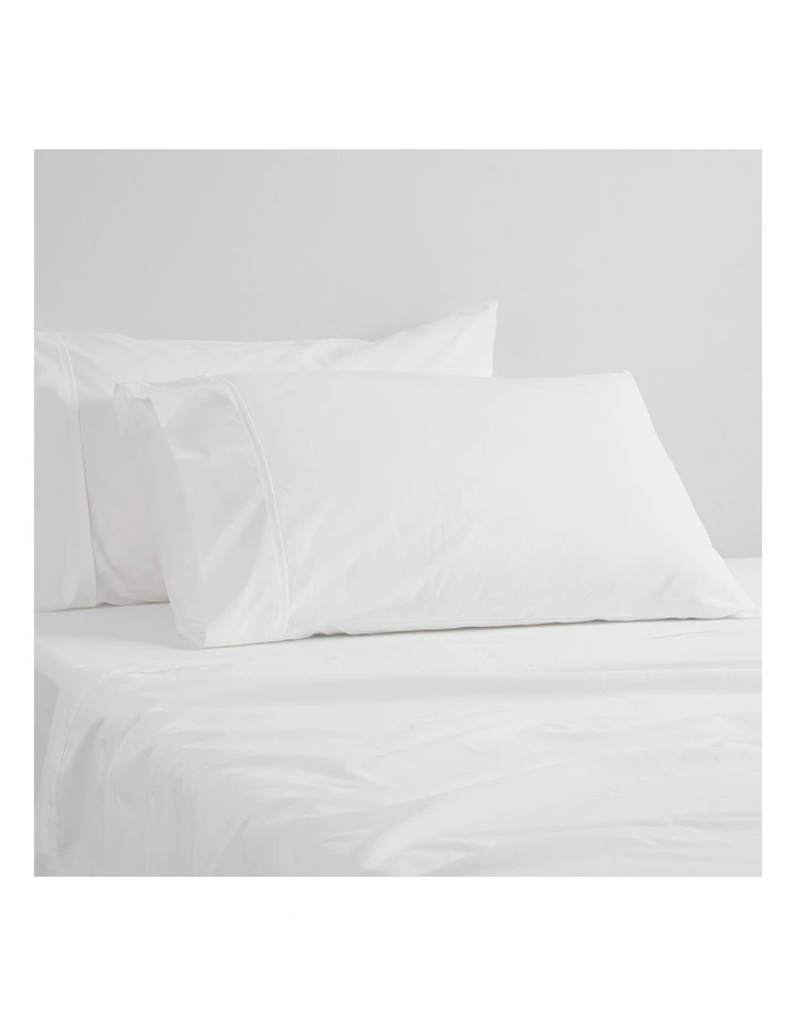 400TC Egyptian Cotton Sateen Sheeting in White image 1