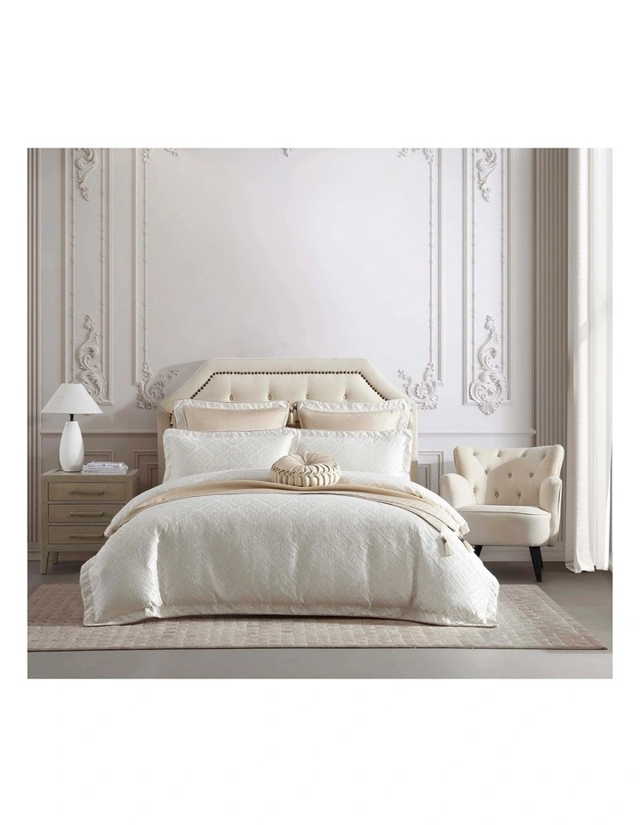 Athena Quilt Cover Set in Gold image 2