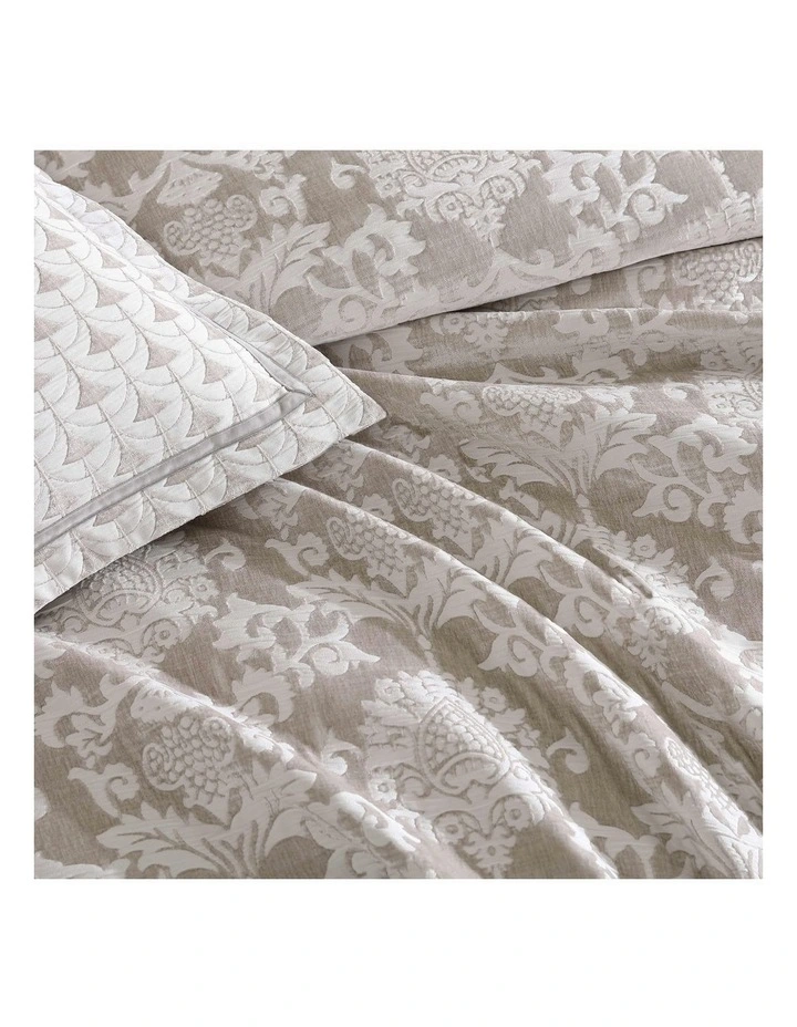 Imperial Quilt Cover Set in Stone image 4
