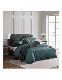 Valencia Quilt Cover Set in Emerald