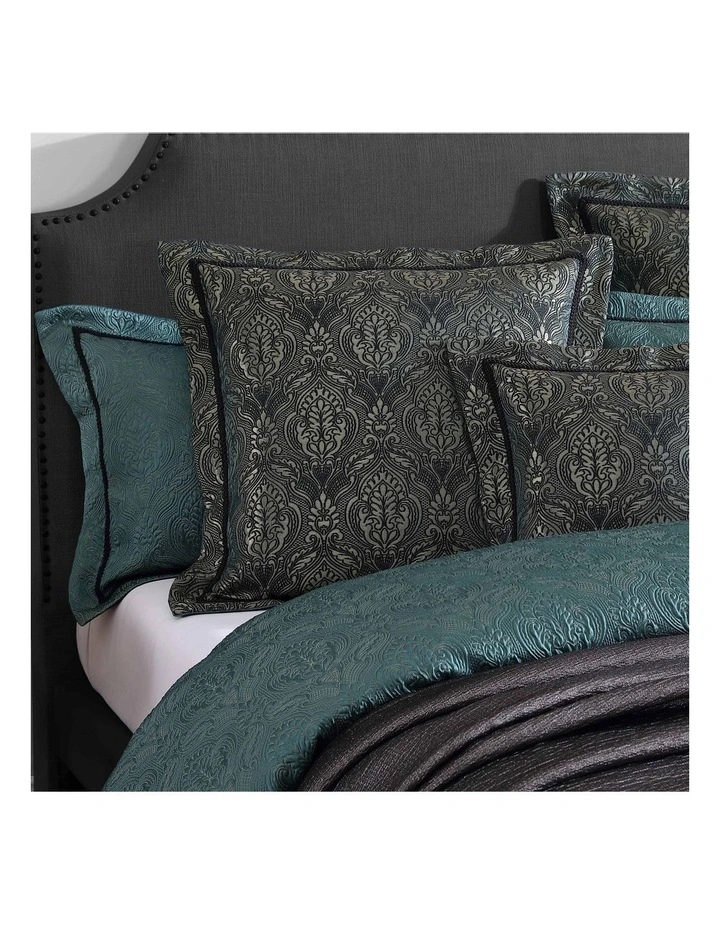 Valencia Quilt Cover Set in Emerald image 3
